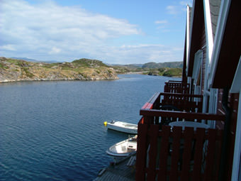 Balkonaussicht von den Ferienhäusern Gardvåg Brygge Balkonaussicht von den Ferienhäusern Gardvåg Brygge