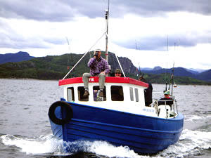 Typisches Angelboot bei Solvag Fjordferie Typisches Angelboot bei Solvag Fjordferie