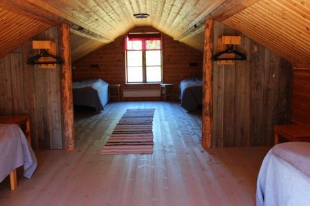 Suedschweden Lesjoen Graues Haus Schlafzimmer Betten