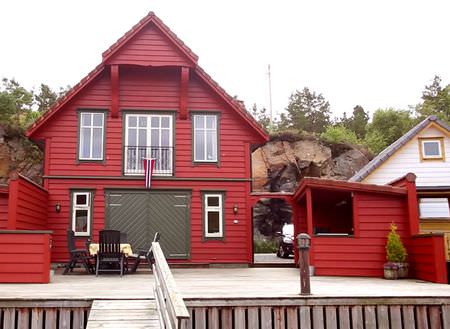 West Norwegen Bryggekanten Unterkunft Rot