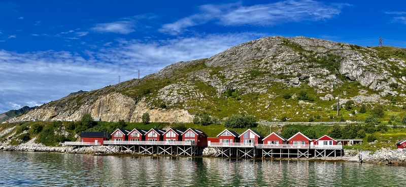 Blick auf die Angelanlage Lofoten Havfiske